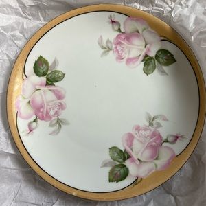 Vintage rose plate